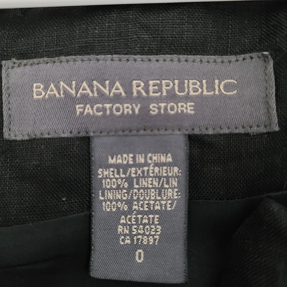 Banana Republic Factory Store 100% Linen Black color Dress - Picture 3 of 3